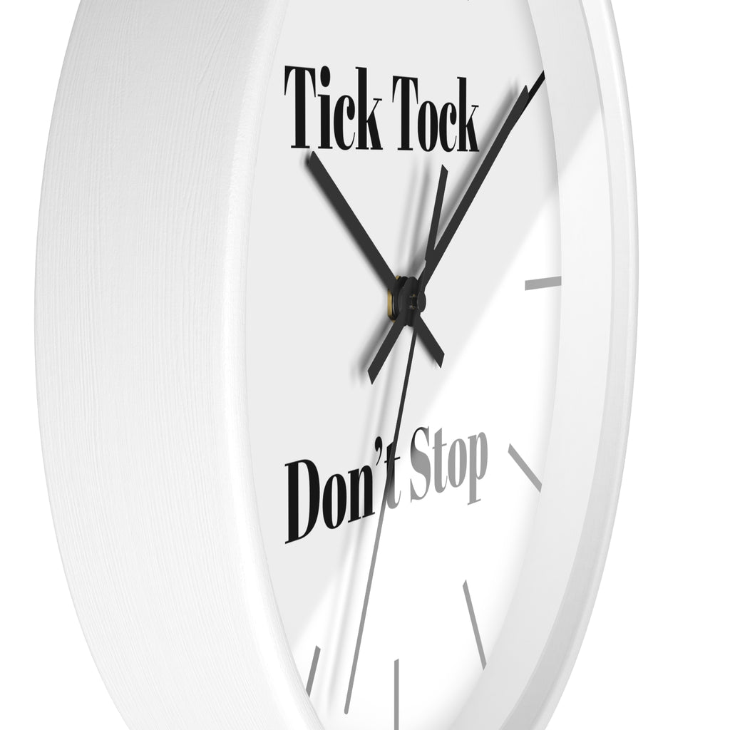 Motivational Wall Clock | Tick Tock Don't Stop | Home Decor, Gift for Her, Modern Wall Art, Office Decor, Inspirational Gift