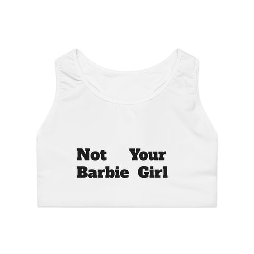 Chic Sports Bra: Not Your Barbie Girl, Workout Top, Fitness Apparel, Gym Wear, Active Lifestyle, Gifts for Her