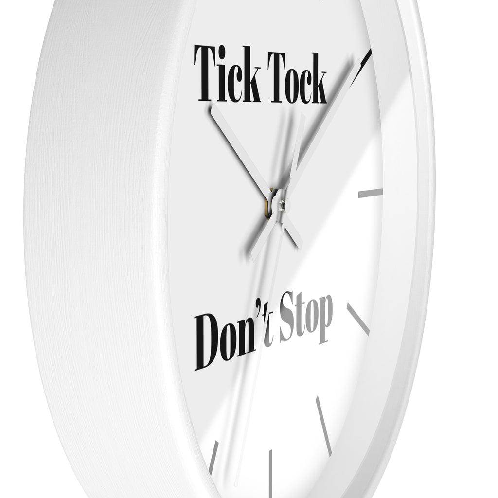 Motivational Wall Clock | Tick Tock Don't Stop | Home Decor, Gift for Her, Modern Wall Art, Office Decor, Inspirational Gift