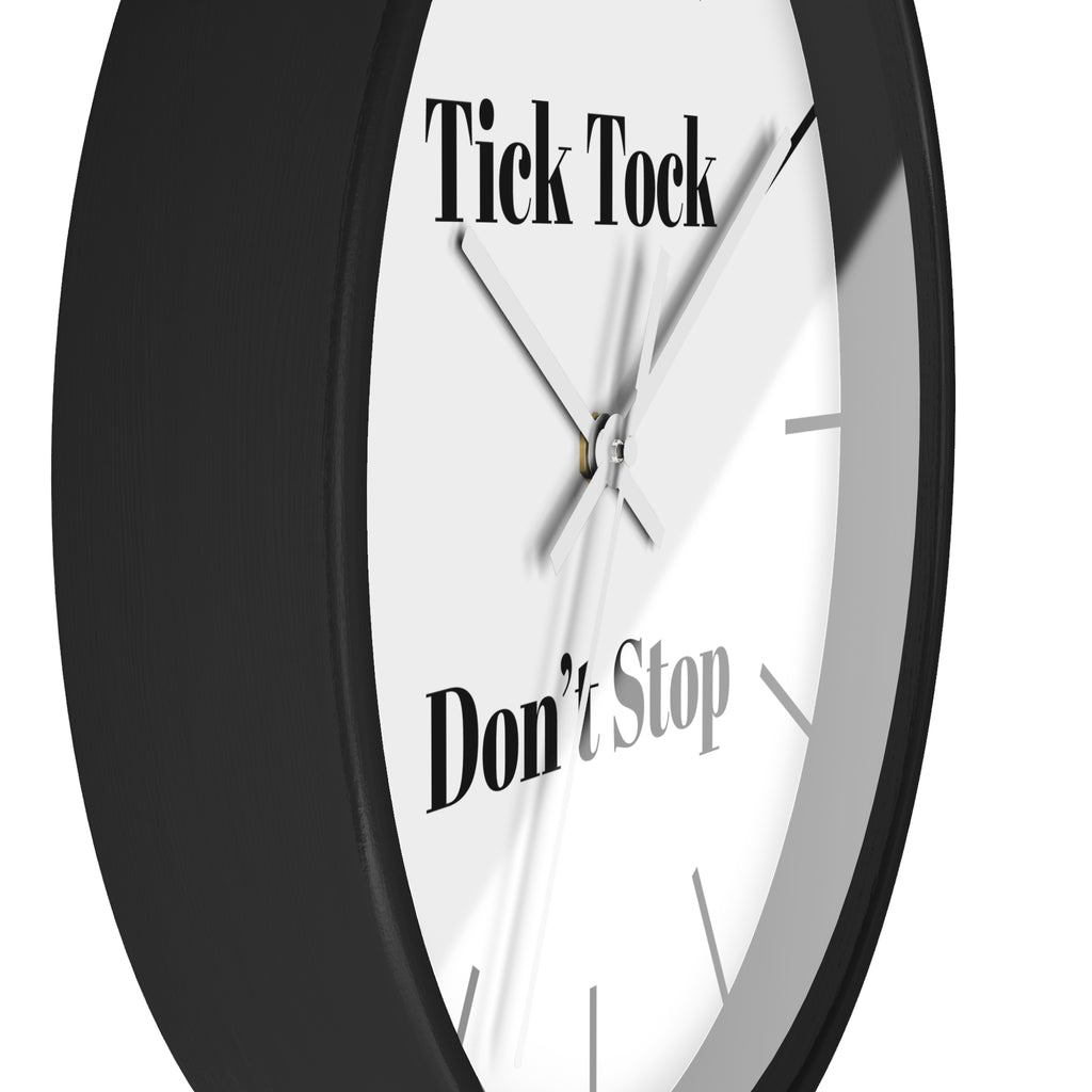 Motivational Wall Clock | Tick Tock Don't Stop | Home Decor, Gift for Her, Modern Wall Art, Office Decor, Inspirational Gift