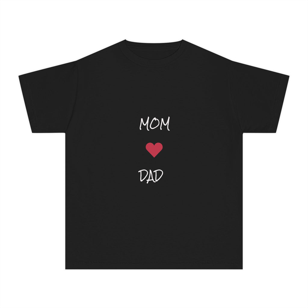 Mom & Dad Love Youth Tee, Kids Shirt, Family Gift, Cute Apparel, Birthday Present, Celebration Shirt