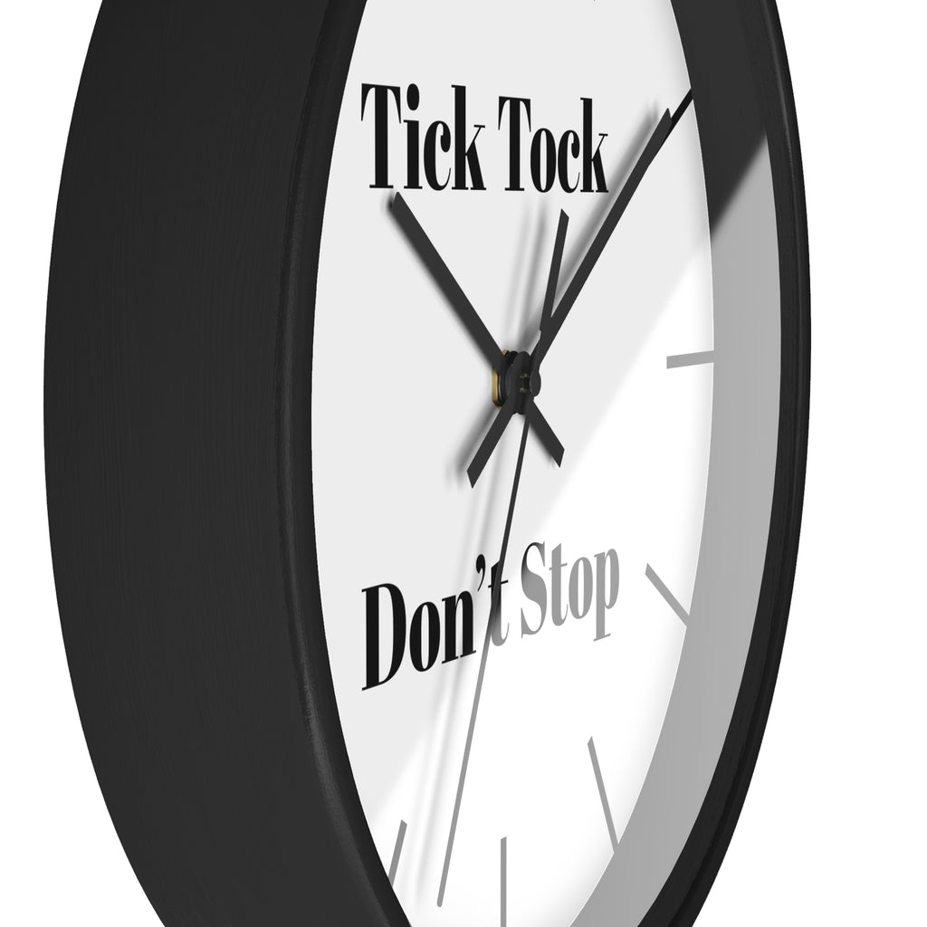Motivational Wall Clock | Tick Tock Don't Stop | Home Decor, Gift for Her, Modern Wall Art, Office Decor, Inspirational Gift