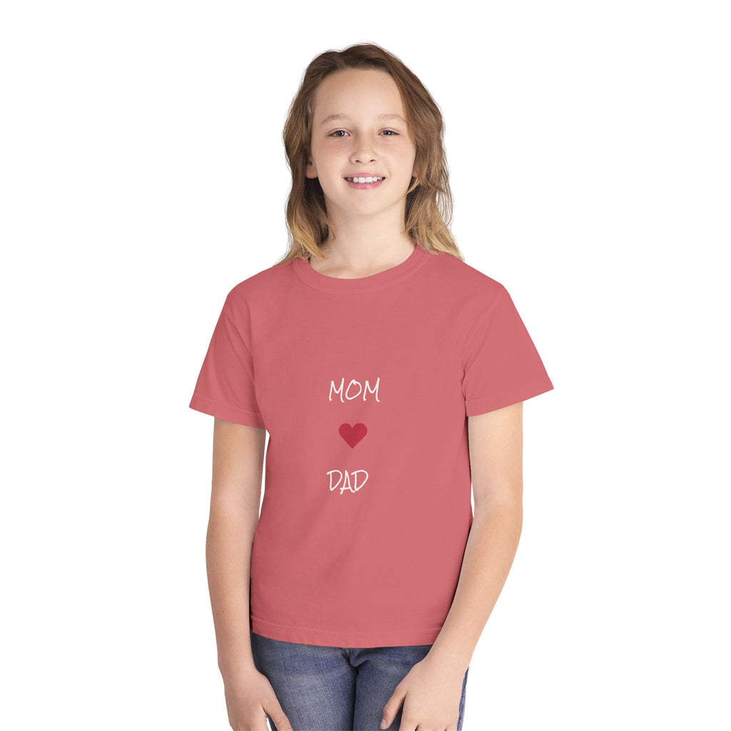 Mom & Dad Love Youth Tee, Kids Shirt, Family Gift, Cute Apparel, Birthday Present, Celebration Shirt